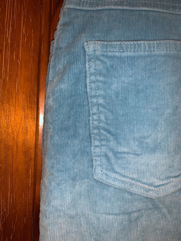 Pantalon velours côtelé bleu clair 4