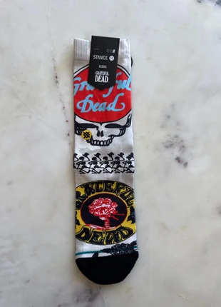 Chaussettes grateful dead stance taille 38/42, merk: Stance, staat: Heel goed, maat: S | 38β42, β¬ 10,00, β¬ 11,20 inclusief Kopersbescherming