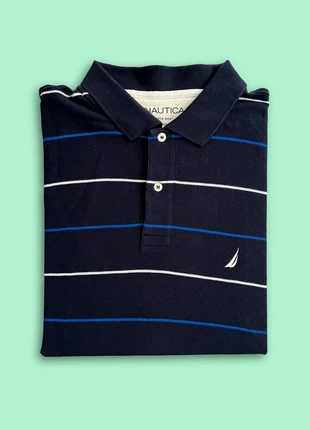 Très beau polo Nautica bleu marine et blanc rayé – Taille XL, brand: Nautica, condition: Very good, size: XL, €15.00, €16.45 includes Buyer Protection