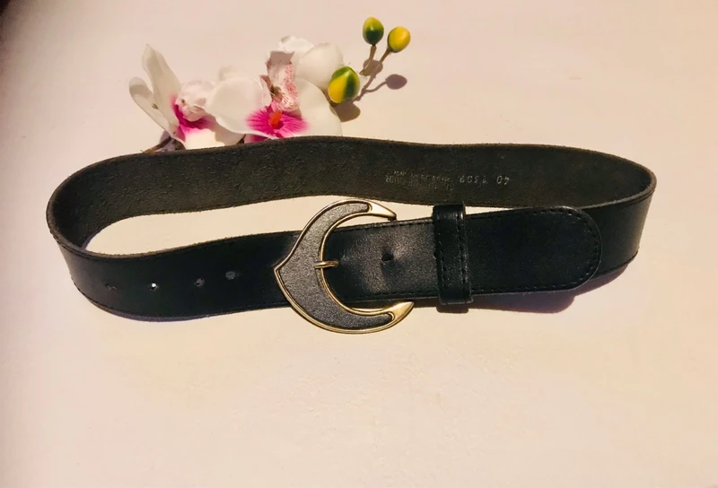 Ceinture cuir noire - photo numéro 2