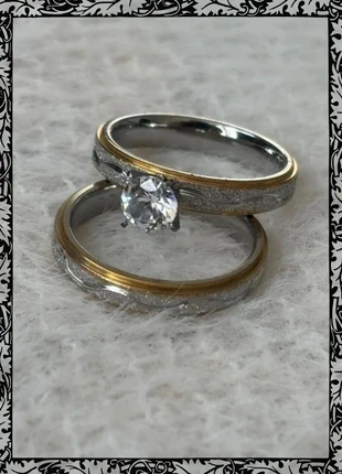 Bagues dorées et argentées avec pierre zircon en acier inoxydable, brand: Pierre, condizioni: Nuovo senza cartellino, taglia: 18,1 mm Ø / 18,5, €7.99, €9.09 include la Protezione acquisti