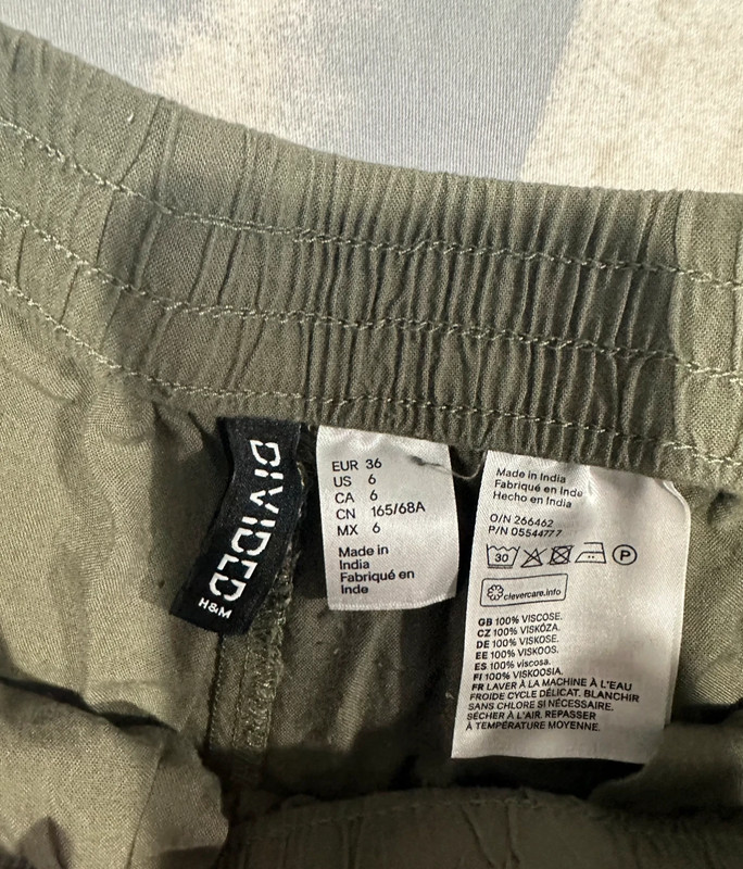 H&M Size 6 High Rise Jogger in Dark Olive 3