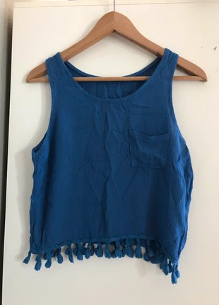 Débardeur bohème bleu , zustand: Sehr gut, größe: XS / 34 / 6, 1,50 €, 2,28 € inklusive Vinted-Käuferschutz