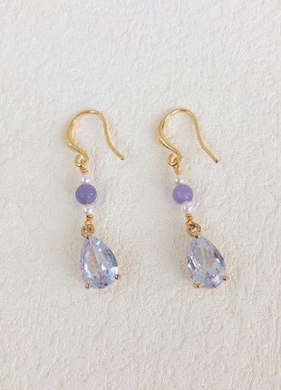 Orecchini goccia lilla, marque: Placcato oro 24kt, état: Très bon état, 6,00 €, 7,00 € Protection acheteurs incluse
