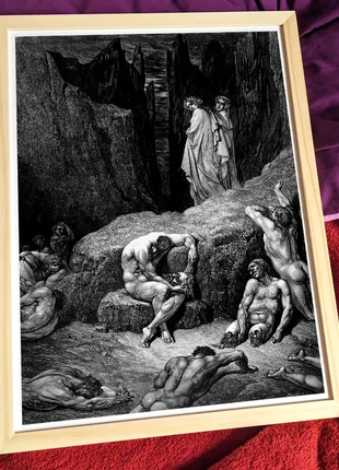 Affiche – Divine Comédie (Dante Alighieri) : Virgile réprimande Dante (Doré, 1861), marque: Art, état: Neuf sans étiquette, 17,90 €, 19,50 € Protection acheteurs (Pro) incluse