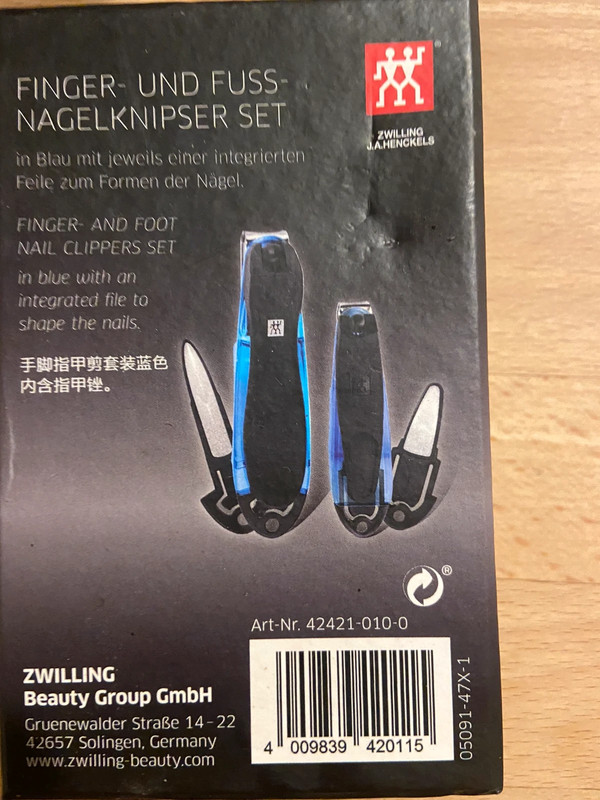Zwilling Nagelknipser Set schwarz Vinted blau 
