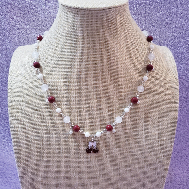 Red Cherries Necklace 1