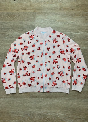 Veste imprimés fleuris rose et rouge taille L femmes, marque: Boutique Parisienne, état: Très bon état, taille: M / 38 / 10, 26,00 €, 28,00 € Protection acheteurs incluse