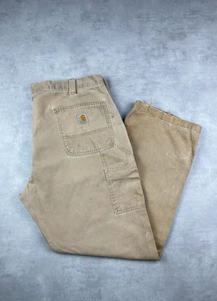 Pantalon carhartt B324 DKH single knee workwear baggy beige vintage - Taille 40x30, marca: Carhartt, estado: Muito bom, tamanho: PT 50 | W40, €25.00, €26.95 inclui Proteção do Comprador Pro