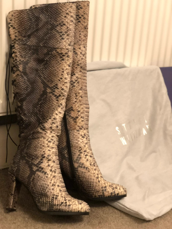 Real Snake Leather Boots Stuart Weitzman Vinted