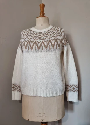 Camaïeu : pull jacquard style lopi avec laine et alpaga, marke: Camaïeu, zustand: Sehr gut, größe: M / 38 / 10, 20,00 €, 21,70 € beinhaltet Vinted-Käuferschutz Pro