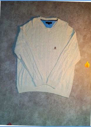 Pull  d'hiver tommy Hilfiger Torsadé Tressé blanc logo royale taille XXL, marque: Tommy Hilfiger, état: Très bon état, taille: XXL, 39,00 €, 41,65 € Protection acheteurs (Pro) incluse
