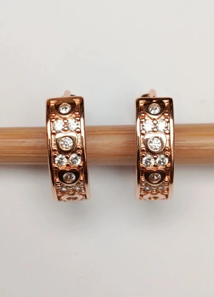 Rose Gold Crystal Huggie Hoops, brand: Rose Gold Crystal Huggie Hoops, condition: New without tags, £4.00, £4.90 includes Buyer Protection