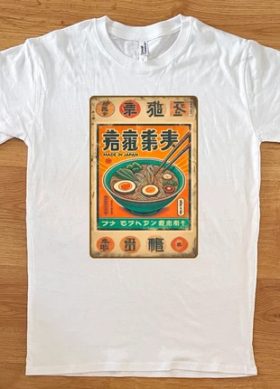 Japanese ramen T-shirt graphic art tee white medium, brand: Johnny Blue, condition: Very good, size: M, £10.00, £11.20 includes Buyer Protection
