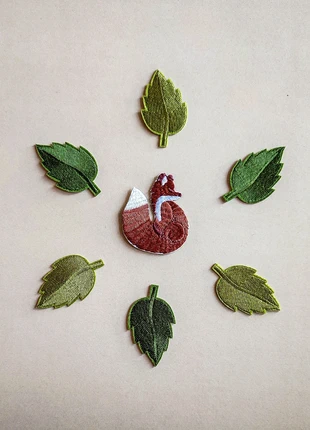 Bundle 7 patches termoadesive ricamate volpe e foglie per DIY fashion & collezione, marca: Patch, estado: Muy bueno, 15,00 €, 16,45 € Protección al comprador incluida