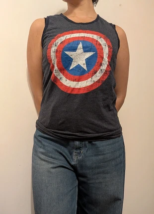 Débardeur captain america, brand: Marvel, condition: Very good, size: S, €7.00, €8.05 includes Buyer Protection