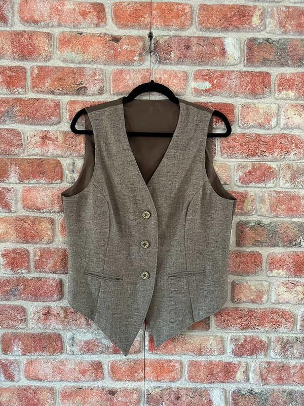 Grey Vintage Wool Waistcoat 1