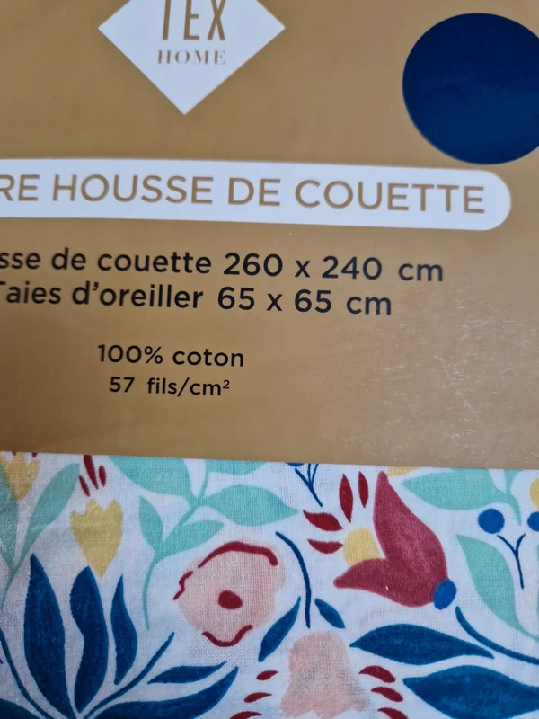 Ensemble drap housse, drap plat,housse de couette et ses deux taies - photo numéro 2