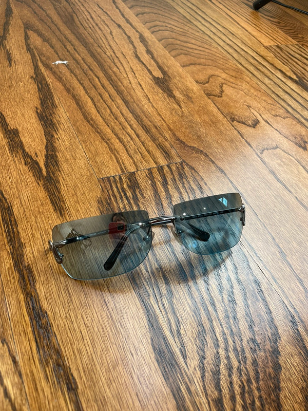 Vintage Versace medusa rimless sunglasses 3