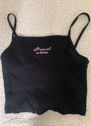 Zwart topje van de bershka, merk: Bershka, staat: Heel goed, maat: S / 36 / 8, € 2,00, € 2,80 inclusief Kopersbescherming