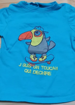 Tee shirt manches courtes 6 mois, merk: Kimbaloo, staat: Heel goed, maat: 3-6 maanden / 62 cm, € 1,00, € 1,75 inclusief Kopersbescherming