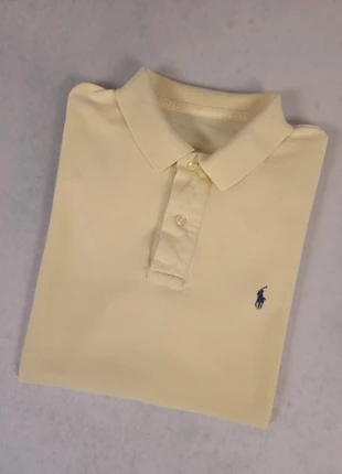 Polo Ralph Lauren jaune S - logo bleu marine, brand: Ralph Lauren, condition: Good, size: S, €14.50, €15.93 includes Buyer Protection