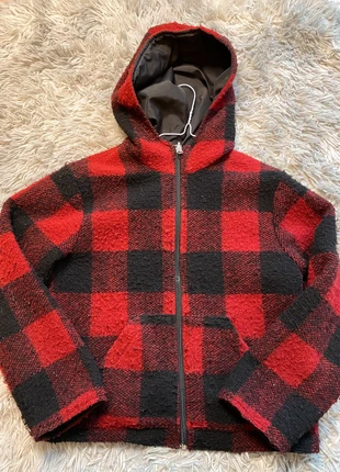Giacca quadrettoni reversibile nera con cappuccio , marque: Please, état: Satisfaisant, taille: 10 ans / 140 cm, 5,00 €, 5,95 € Protection acheteurs incluse