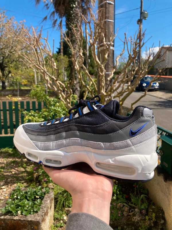 Nike Air Max 95 medium blue noir baskets chaussures Sneakers Vinted