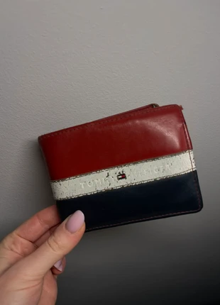 Tommy Hilfiger Tricolour Leather Wallet (Red/White/Navy) RFID Protection, brand: Tommy Hilfiger, condition: Satisfactory, €4.00, €4.90 includes Buyer Protection