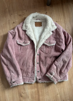 Veste en velours côtelé rose doublée polaire – chaude & tendance, marca: Tendance, estado: Muito bom, tamanho: S / 36 / 8, €10.00, €11.20 inclui Proteção do Comprador
