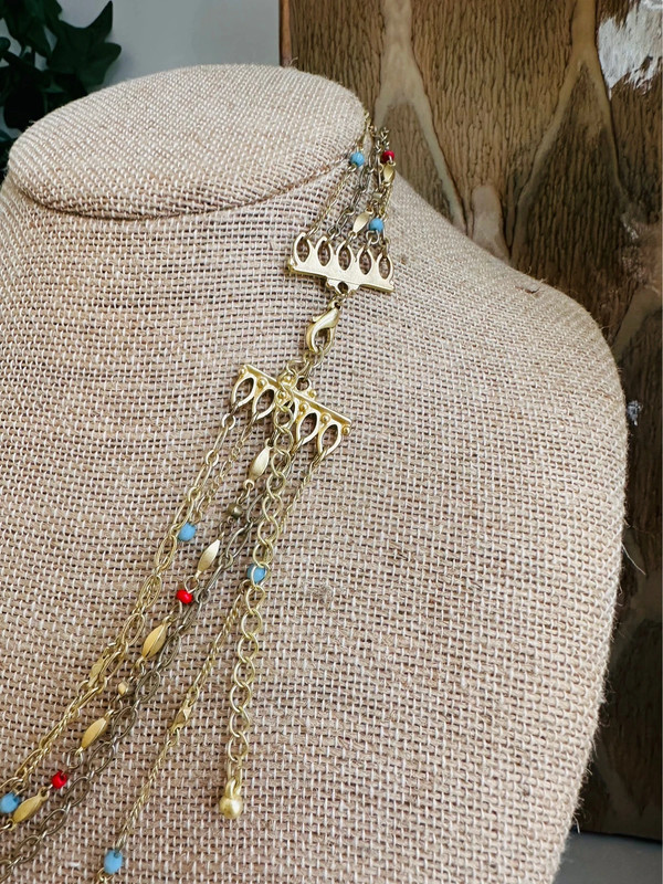 Gold multicolored necklace 2