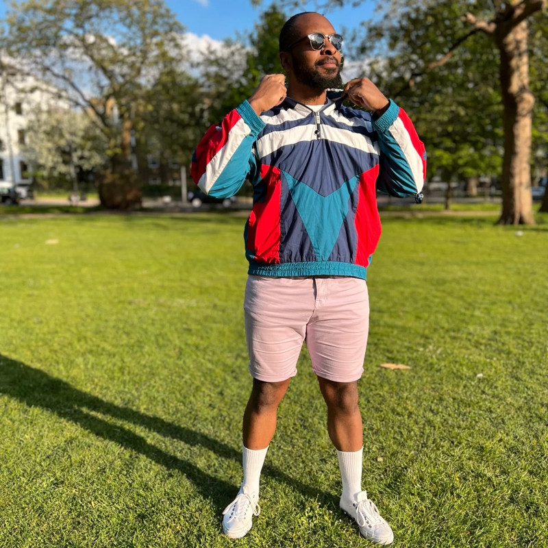 Vintage 90s Colour Block Track Jacket - Men's 2XL-3XL/Women's 3XL-4XL