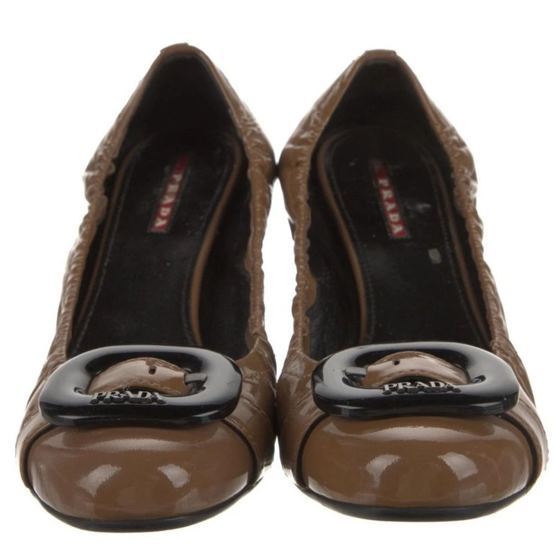 Prada Round-Toe Patent Leather Block-Heel Pump 1.75” Heel 3