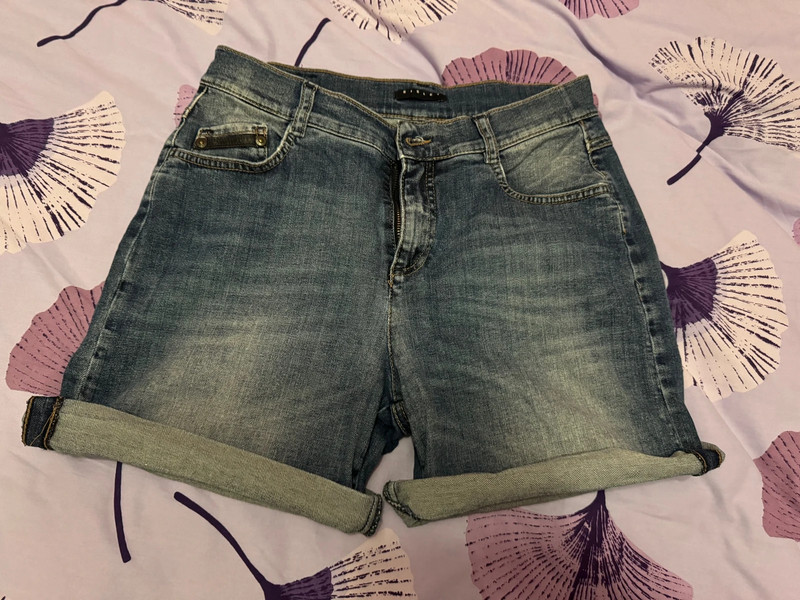 Pantaloncini di jeans donna sisley taglia S 1