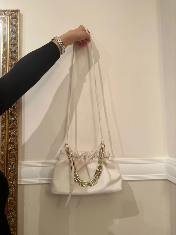 Borsa sales baguette bianca