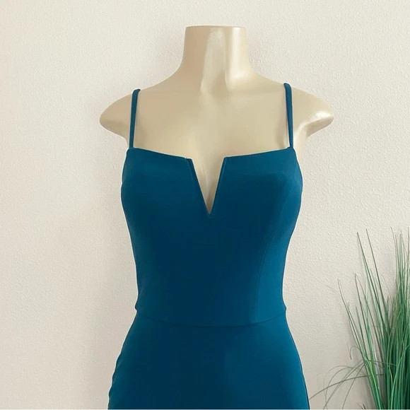 Speechless | Dark Green V Neck Bodycon Dress Jr Sz 7 4