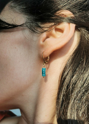 💎 Dormesues neuves avec véritable pierre de Jade turquoise, marque: Fait-Maison, état: Neuf avec étiquette, 9,00 €, 10,15 € Protection acheteurs incluse