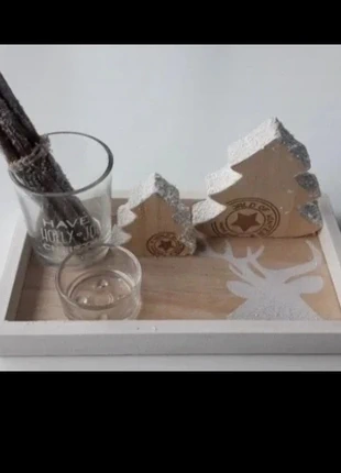 New deco party set, chandelier, tray, xmas trees decoration., merk: L.Dake&zoon, staat: Nieuw met prijskaartje, € 5,99, € 6,99 inclusief Kopersbescherming