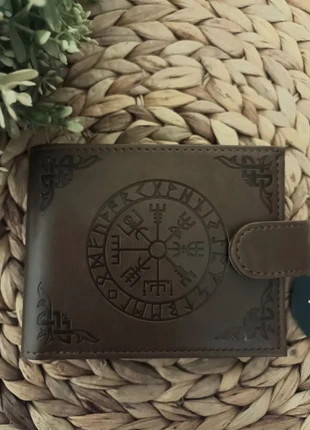 🧭 Portefeuille Viking Vegvisir – Cuir marron, état: Neuf avec étiquette, 18,00 €, 19,60 € Protection acheteurs (Pro) incluse
