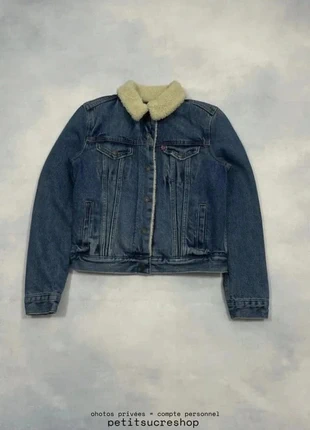 Veste Levi’s en Jean Sherpa Trucker Bleue Winter Mountain Vest Denim Jacket style Retro - Xs, brand: Levi's, condition: Very good, size: XS / 34 / 6, €24.00, €25.90 includes Buyer Protection Pro