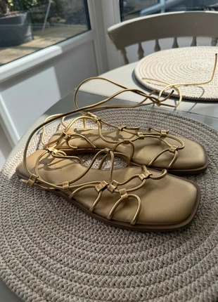 Gold lace up ankle sandals size 6, brand: Primark, condition: Good, size: 6, £5.00, £5.95 includes Buyer Protection