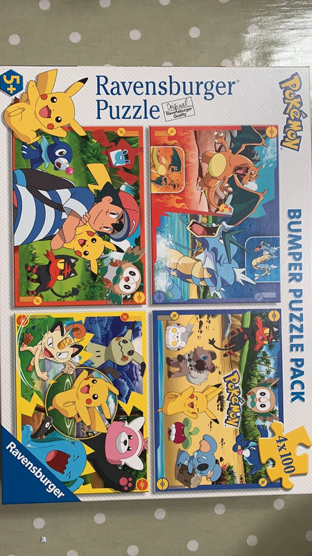 Ravensburger 6929 Pokemon Puzzle 4 x 100 Pieces Bumper Pack, Pokémon