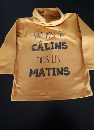 T shirt col roulé, marque: Pat et Ripaton, état: Très bon état, taille: 9-12 mois / 74 cm, 1,00 €, 1,75 € Protection acheteurs incluse