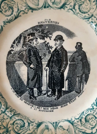 Assiette parlante Balivernes n°8, marca: Sarreguemines, estado: Bom, €12.00, €13.30 inclui Proteção do Comprador