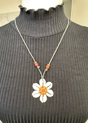 Vintage boho Surfer Kette Choker Blume Muschel Ibiza chic, merk: Vintage Love, staat: Goed, € 2,50, € 3,33 inclusief Kopersbescherming