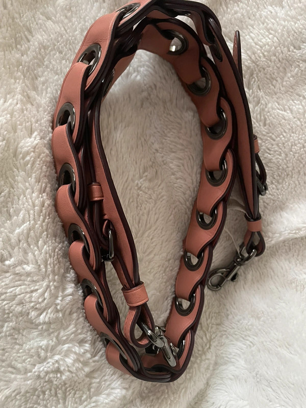 COACH Linked Leather Bag Strap in Brown