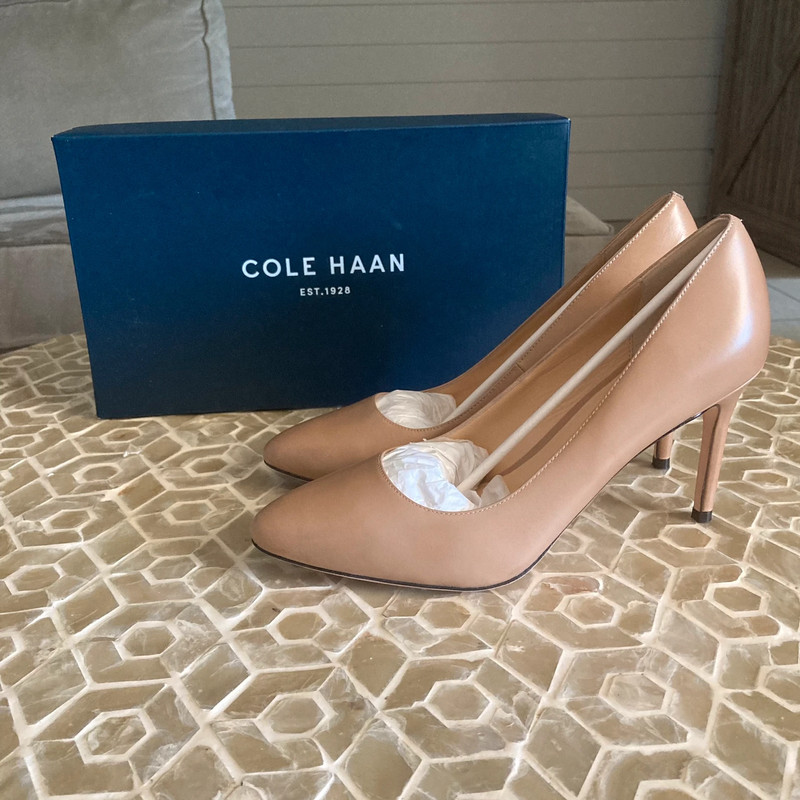 NEW!  Cole Haan Women's Bethany Patent-leather Pump in Maple Sugar Patent (9.5) 1