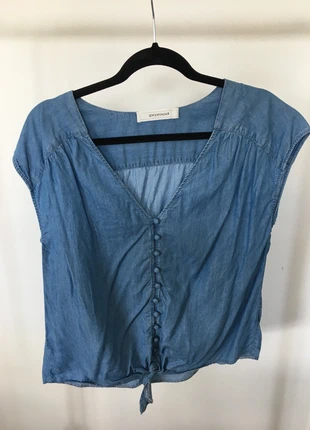 Blouse effet jean , merk: Promod, staat: Heel goed, maat: M / 38 / 10, € 12,00, € 13,30 inclusief Kopersbescherming