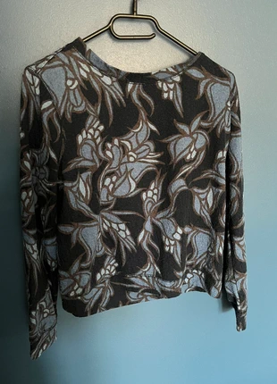 Haut manches longues fleurs bleu, brand: H&M, condition: Very good, size: S / 36 / 8, €3.00, €3.85 includes Buyer Protection
