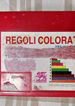 REGOLI COLORATI 186 Pezzi Vintage 10 Colori e 10 Lunghezze Scuola Elementare